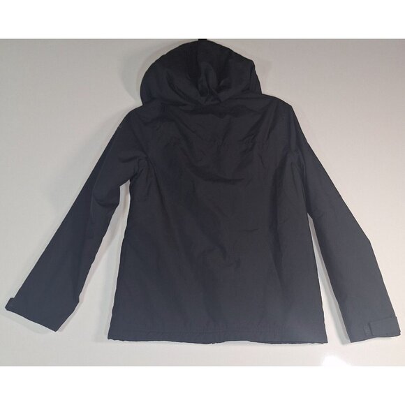 Abercrombie Mens Hooded Lined Cloth Jacket Size Small Black Hook & Latch Sleeves - Picture 2 of 15